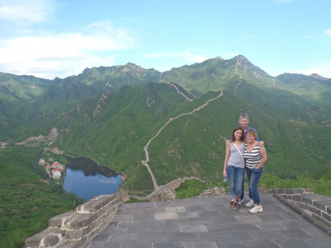 My parents and I on the Great Wall of China