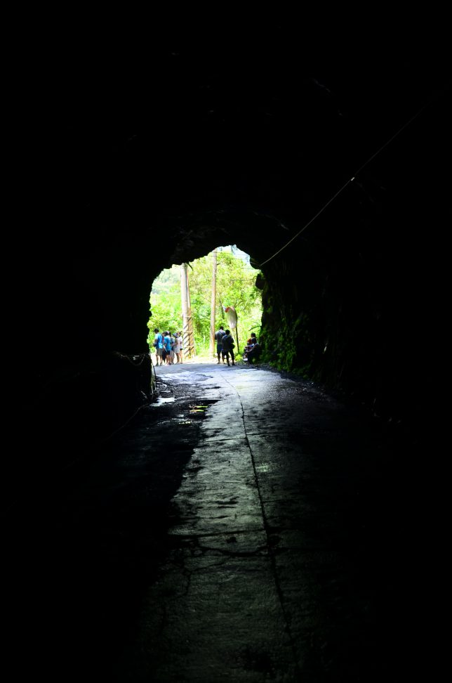 Tunnels on the trail cut through the hills leading up to the gorge