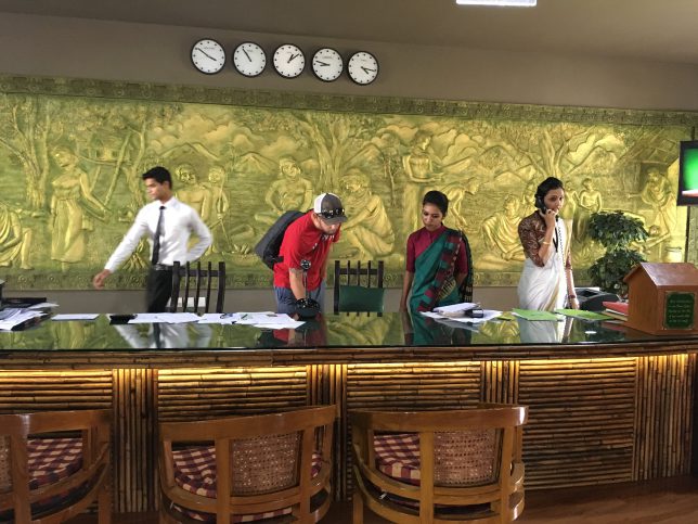 Scott got a job at an Indian hotel for a day