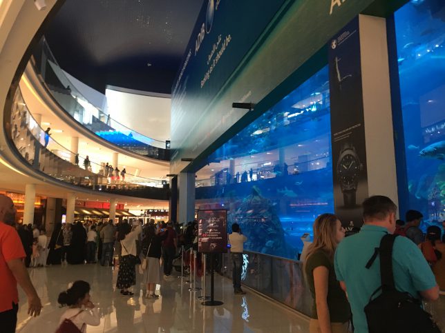 Casual aquarium in the mall