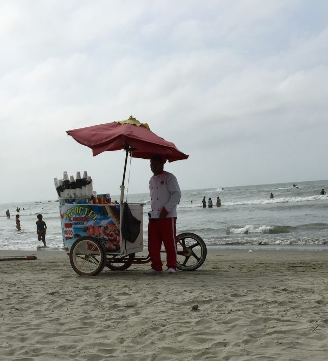 We ate ceviche on the beach from this cart and didn't die